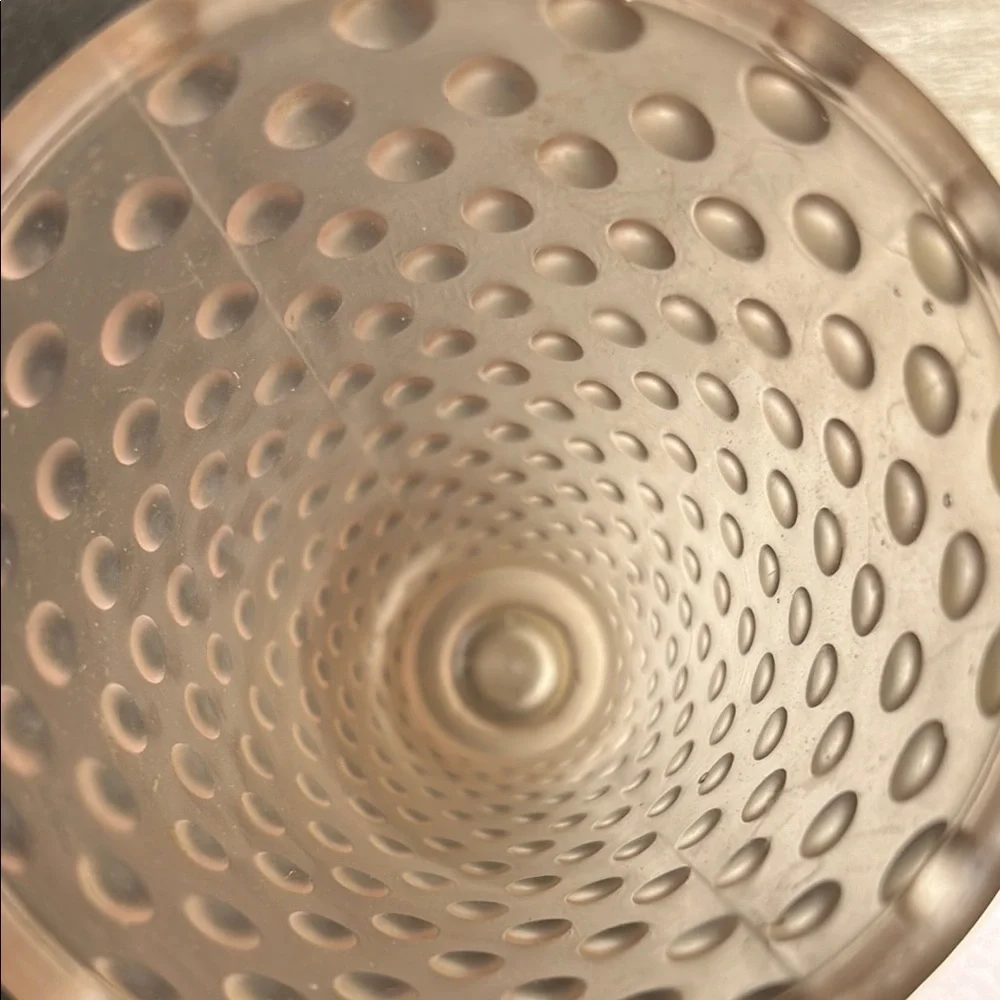 Hobnail frosted Antique pink Glass Vase in excellent condition